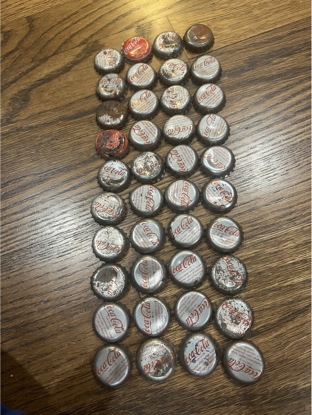 Lot of 40 Vintage Soda Bottle Caps Coca Cola RC Cola crimped plastic lined caps